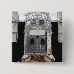 Badge Carré 5 Cm Une partie du télescope spatial Hubble