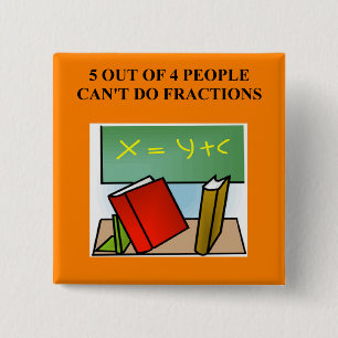 Badge Carré 5 Cm une plaisanterie drôle de maths