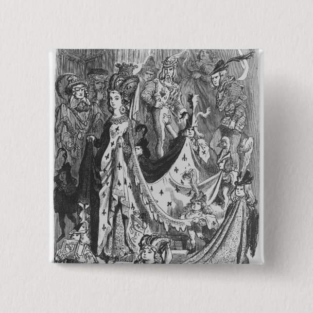 Badge Carré 5 Cm Une reine (Devant)