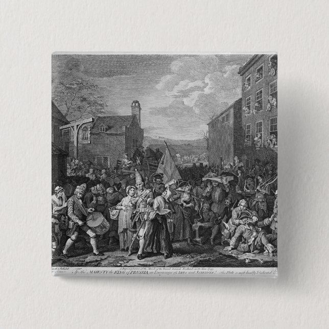 Badge Carré 5 Cm Une représentation de mars des gardes (Devant)