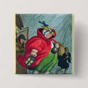 Badge Carré 5 Cm Une sage-femme allant à un travail, 1811