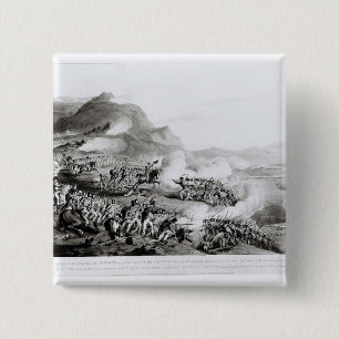 Badge Carré 5 Cm Une vue de Serra de Busacco à San Antonio