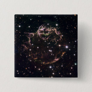 Badge Carré 5 Cm Une vue détaillée au déchiré en lambeaux demeu