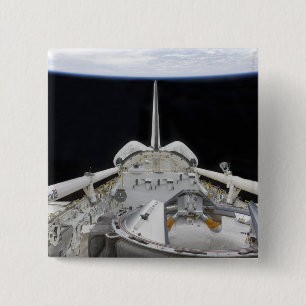 Badge Carré 5 Cm Une vue partielle de navette spatiale