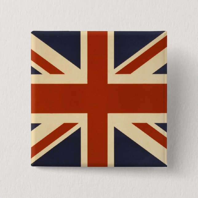 Badge Carré 5 Cm Union Jack Retro (Devant)