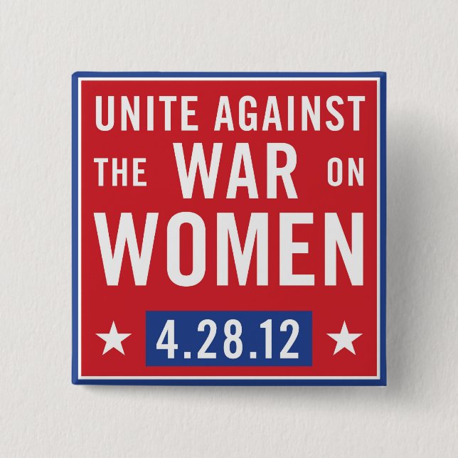 Badge Carré 5 Cm Unissez le bouton (Devant)