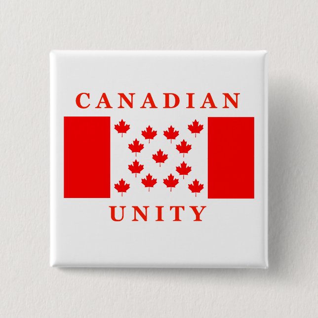 Badge Carré 5 Cm Unité canadienne (Devant)
