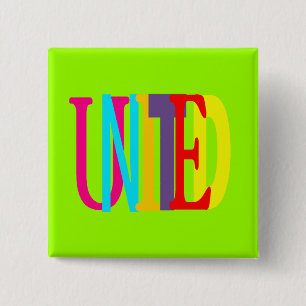 Badge Carré 5 Cm United Square Button