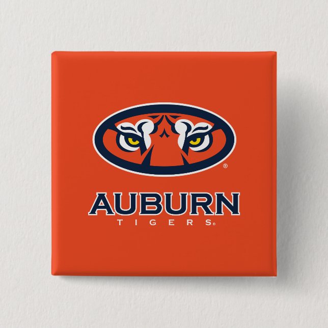 Badge Carré 5 Cm Université d'Auburn | Auburn Tigers (Devant)
