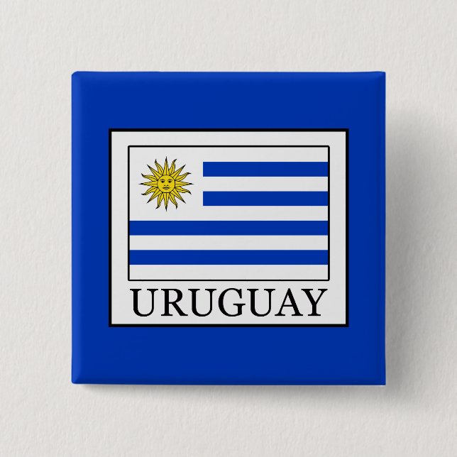 Badge Carré 5 Cm Uruguay (Devant)