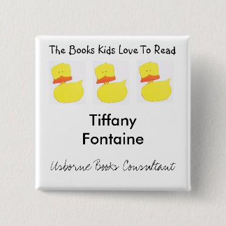 Badge Carré 5 Cm Usborne réserve l'étiquette nommée de canard