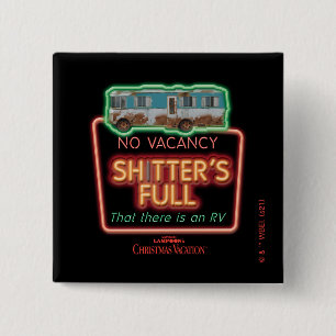 Badge Carré 5 Cm Vacances de Noël   Sh*tter's Full Neon Sign