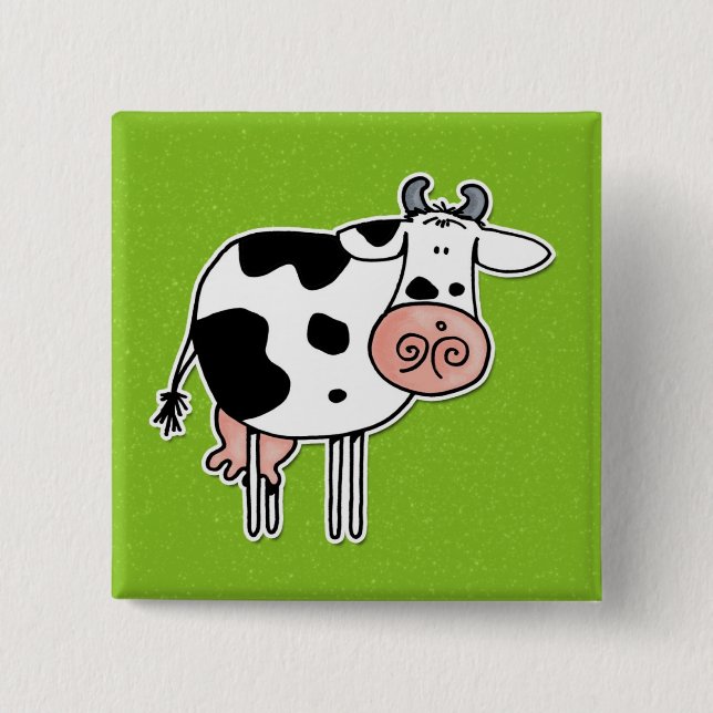Badge Carré 5 Cm vache (Devant)