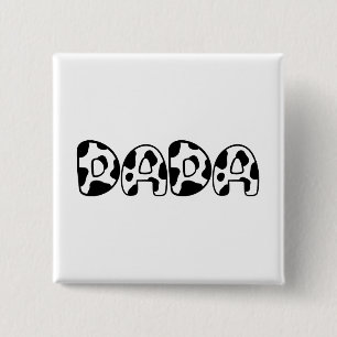 Badge Carré 5 Cm Vache Dada Mignonne Anniversaire Famille Assortie