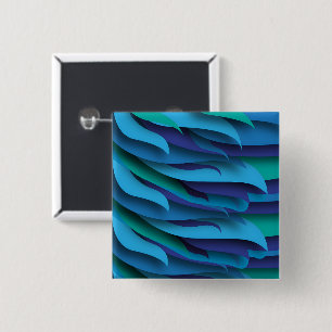 Badge Carré 5 Cm Vagues de différentes couleurs du bleu au vert