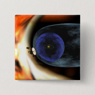 Badge Carré 5 Cm Vaisseau spatial de Voyager 2