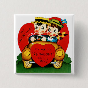 Badge Carré 5 Cm Valentine Runabout