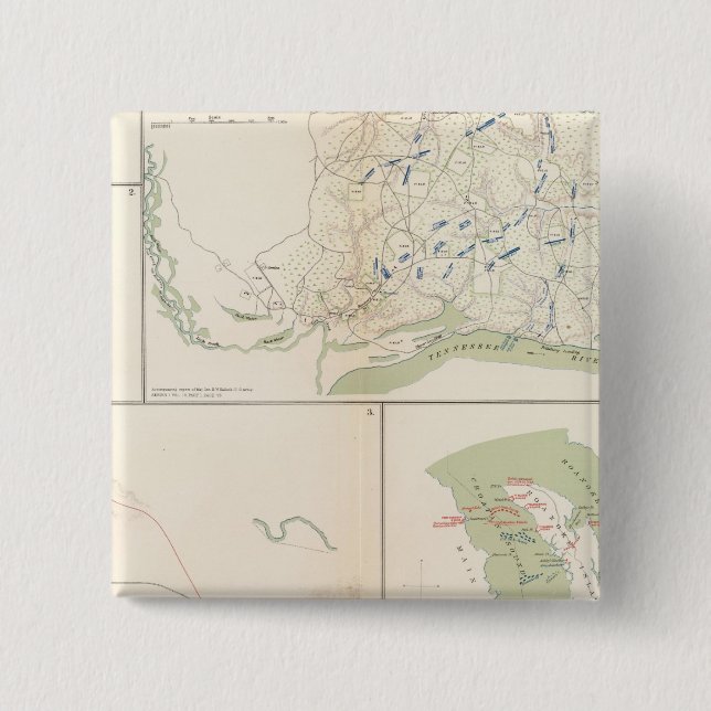 Badge Carré 5 Cm Valverde, Shiloh, Ft Craig, Roanoke Island (Devant)