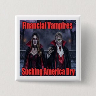 Badge Carré 5 Cm Vampire financier Trump