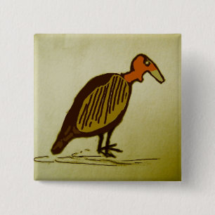 Badge Carré 5 Cm vautour