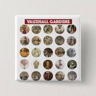 Badge Carré 5 Cm Vauxhall Gardens Square Button