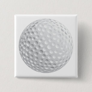 Badge Carré 5 Cm vecteur balle de golf