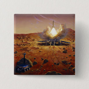 Badge Carré 5 Cm Véhicule à ascension Mars