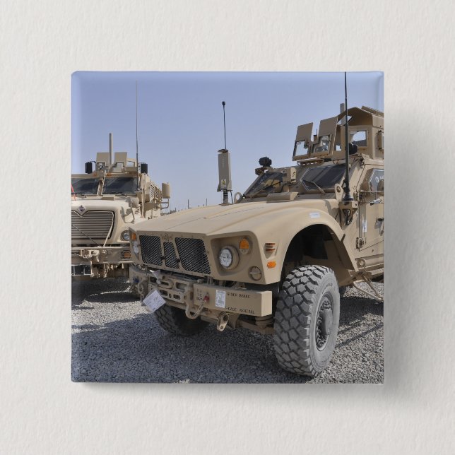 Badge Carré 5 Cm Véhicule protégé contre les embuscades M-ATV 2 (Devant)