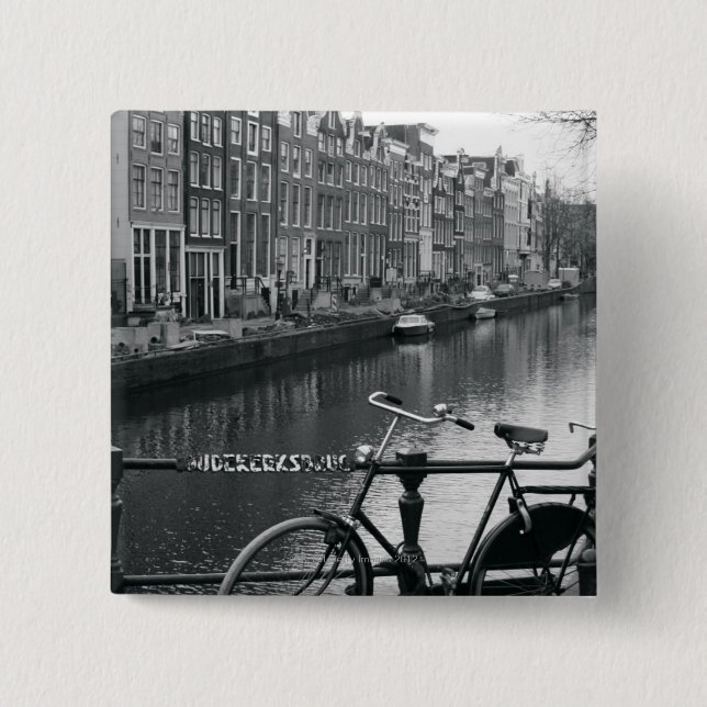 Badge Carré 5 Cm Vélo par Canal (Devant)
