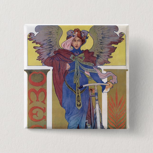 Badge Carré 5 Cm Vélos oméga (Devant)