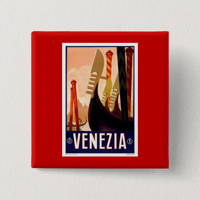 Badge Carré 5 Cm Vénétie Vintage (Devant)