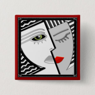 Badge Carré 5 Cm Venez ensemble (la goupille)