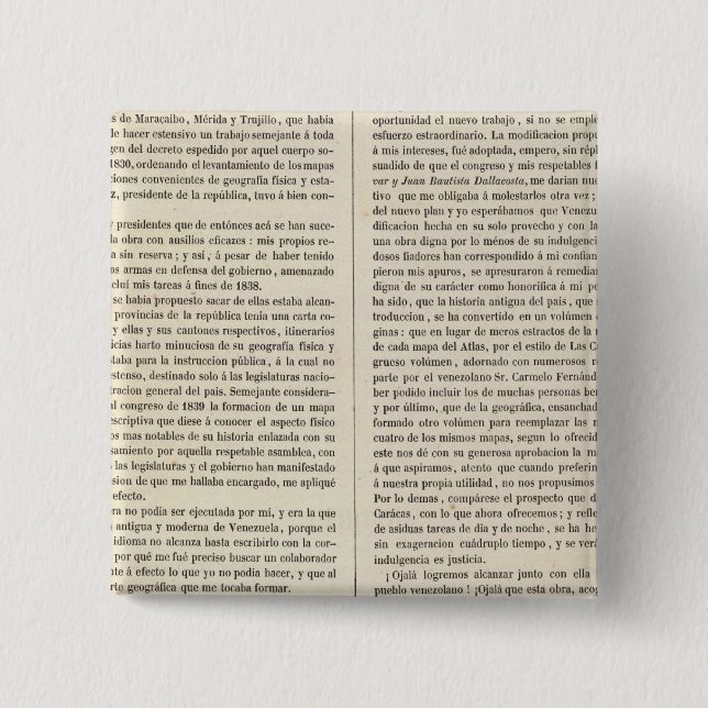 Badge Carré 5 Cm Venezuela (Devant)