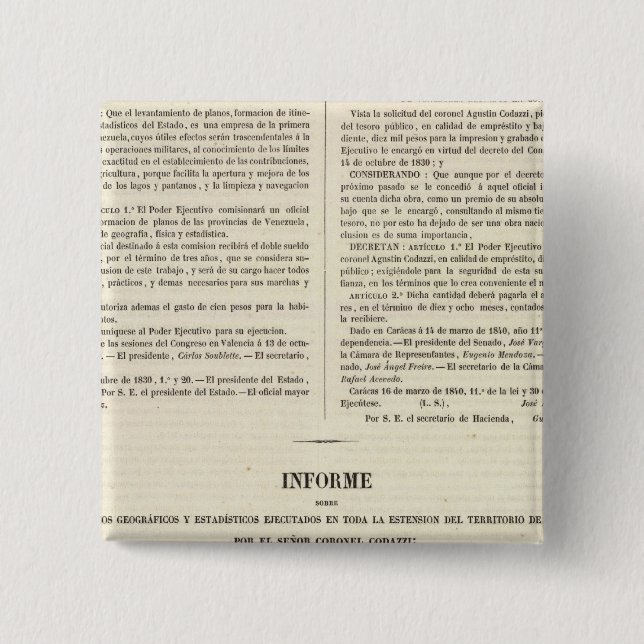 Badge Carré 5 Cm Venezuela 2 (Devant)