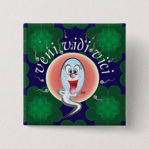 Badge Carré 5 Cm veni vidi vici Button