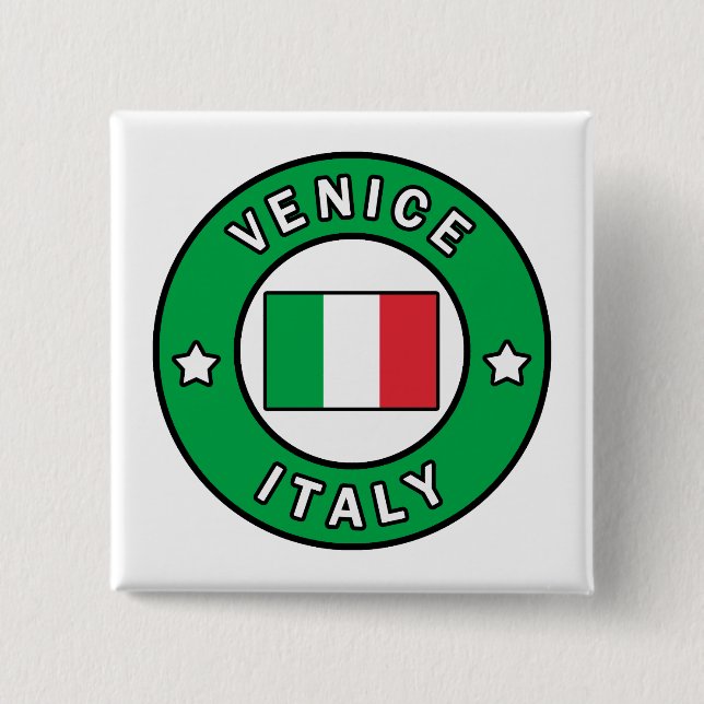 Badge Carré 5 Cm Venise Italie (Devant)