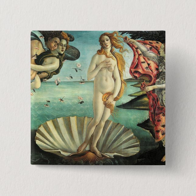 Badge Carré 5 Cm Vénus Botticelli (Devant)