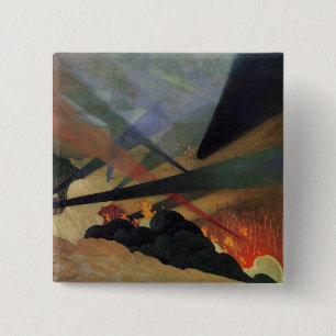 Badge Carré 5 Cm Verdun (World War One Battle Scene) (par Vallotton