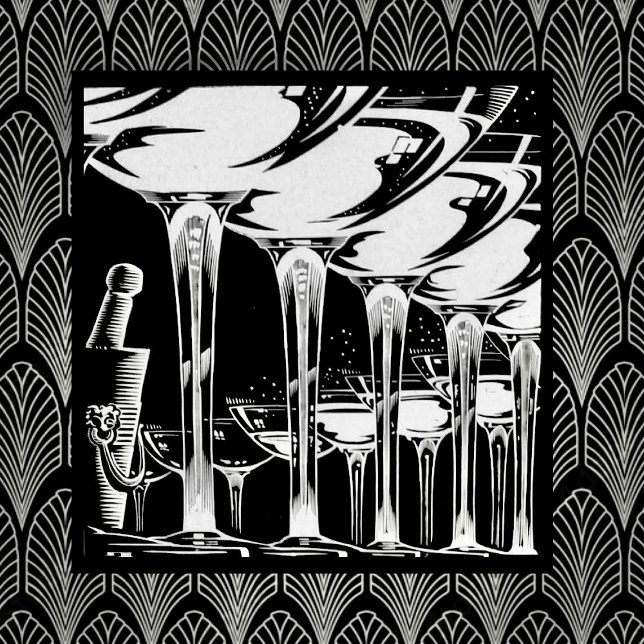 Badge Carré 5 Cm Verres Champagne (Créateur téléchargé)