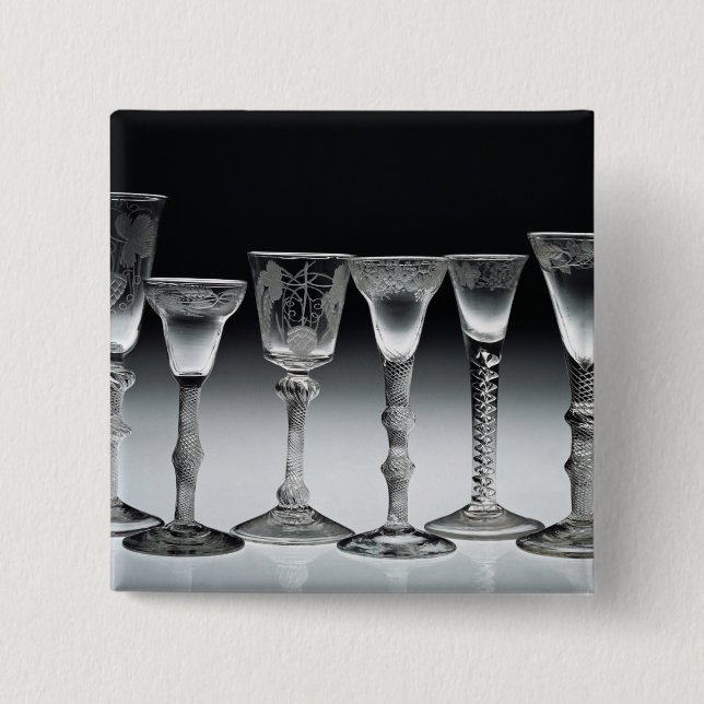 Badge Carré 5 Cm verres d'Air-torsion, 1750-60 (Devant)