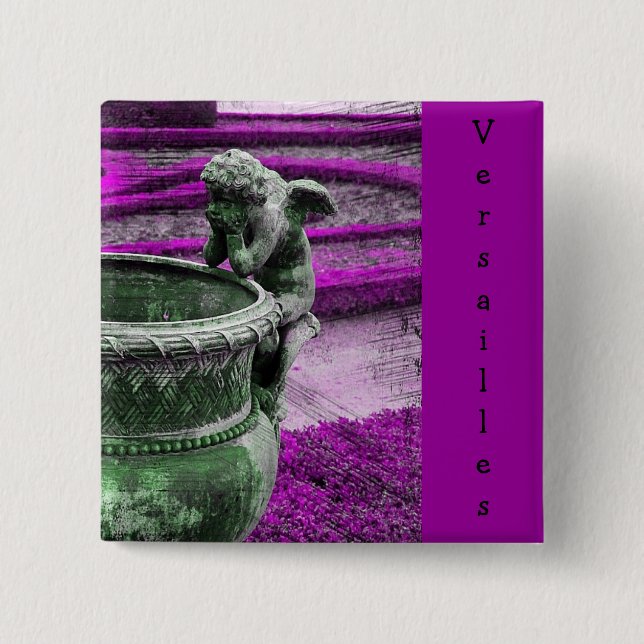 Badge Carré 5 Cm Versailles Angel Grunge (Devant)