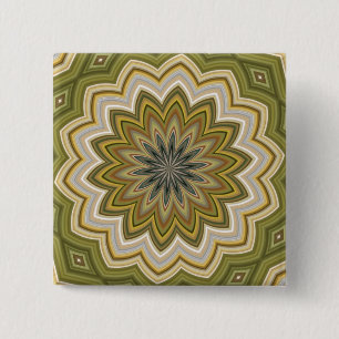 Badge Carré 5 Cm Vert Abstrait