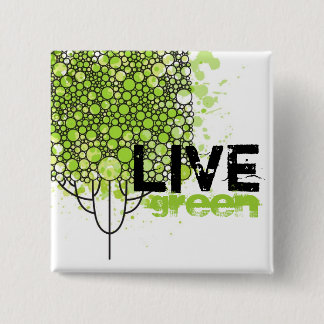 Badge Carré 5 Cm Vert vivant