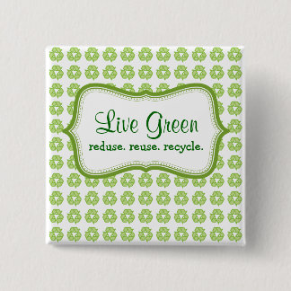Badge Carré 5 Cm Vert vivant