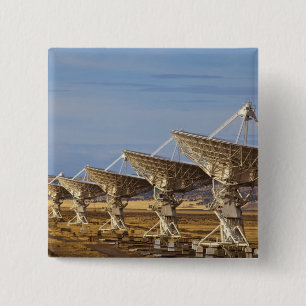 Badge Carré 5 Cm Very Large Array aka Astronomie Radio Nationale