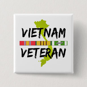 Badge Carré 5 Cm vétéran du Vietnam