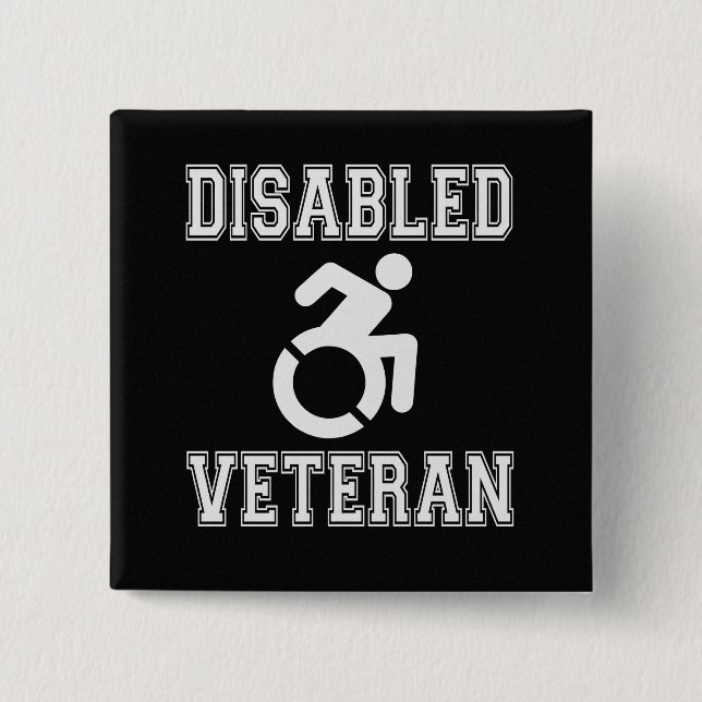 Badge Carré 5 Cm Vétérinaire handicapé (Devant)