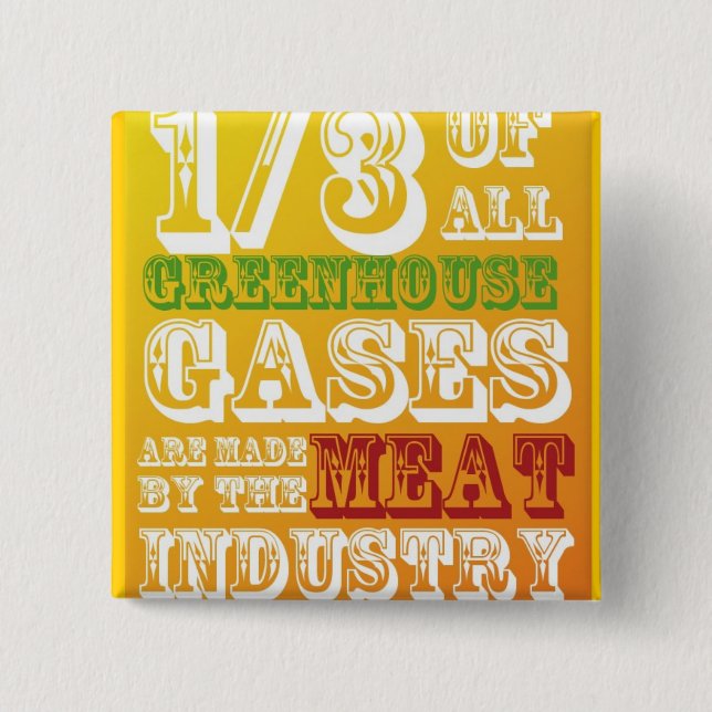 Badge Carré 5 Cm Viande d'attaque ! (Devant)