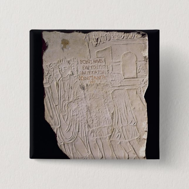 Badge Carré 5 Cm Victoire de Constantine le grand fini (Devant)