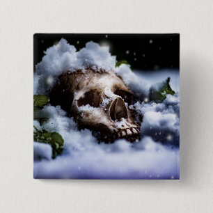 Badge Carré 5 Cm Vie d'hiver IV